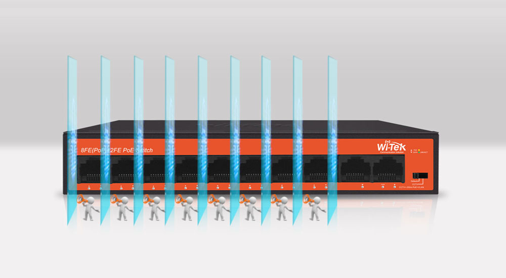 WI-PS210H DIP switch provides CCTV Mode-VLAN