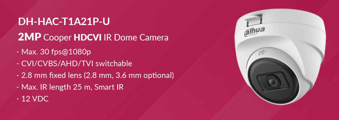 اطلاعات دوربین مداربسته داهوا مدل DH-HAC-T1A21P-U